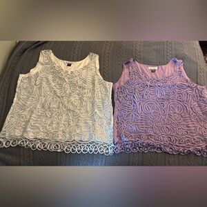 Soulmates tops, Mint and Purple, size 2X